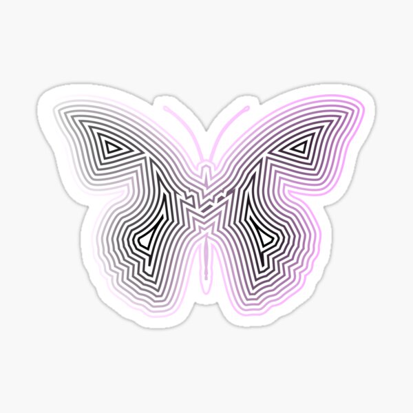 Neon Butterfly Sticker