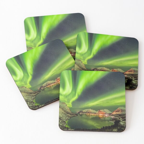 Item preview, Aurora Borealis over Fjord, Senja, Norway designed and sold by Tom  Mackie.
