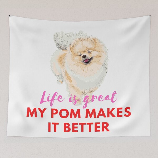 Item preview,  Life is great my pom makes it better 2 pink red designed and sold by kyds.