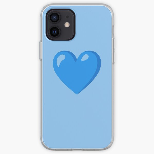 Blaues Herz Emoji Iphone Hullen Cover Redbubble