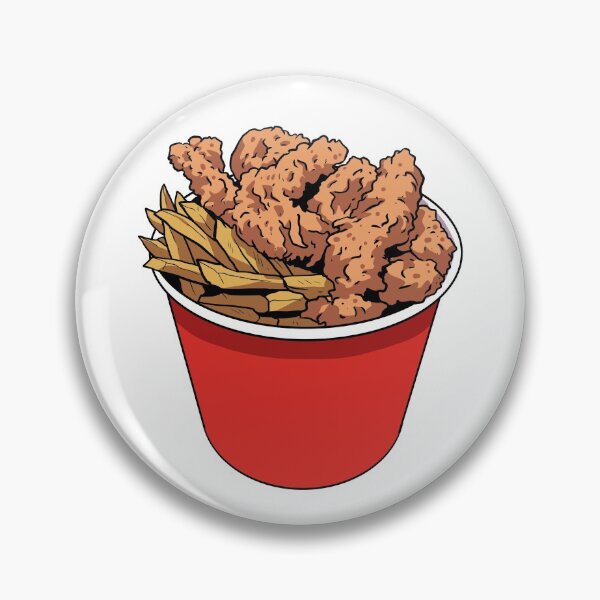 Item preview, illustration of fried chicken in a bucket designed and sold by ThePintoWork.