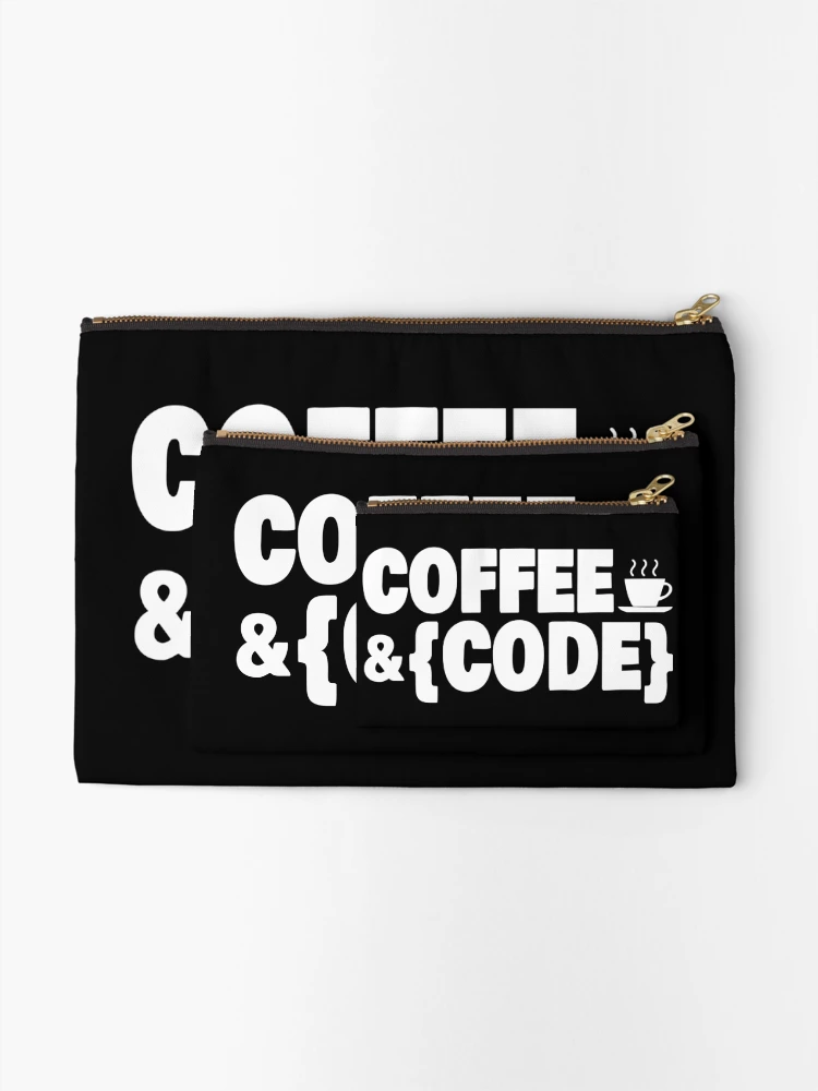 Thumbnail 2 of 4, Zipper Pouch, Coffee And Code {Coding} Programming designed and sold by jacks-tees.