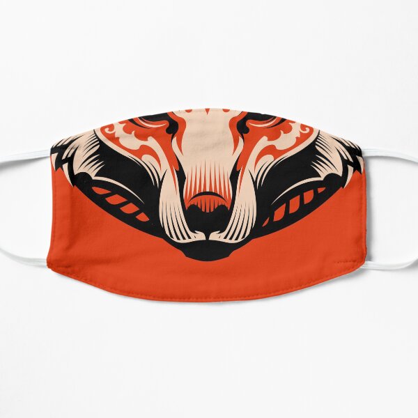 Kitsune / Fox - Serie Animal de Japón Mascarilla plana