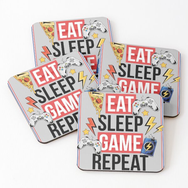 Item preview, Eat sleep game repeat designed and sold by backthen-lover.