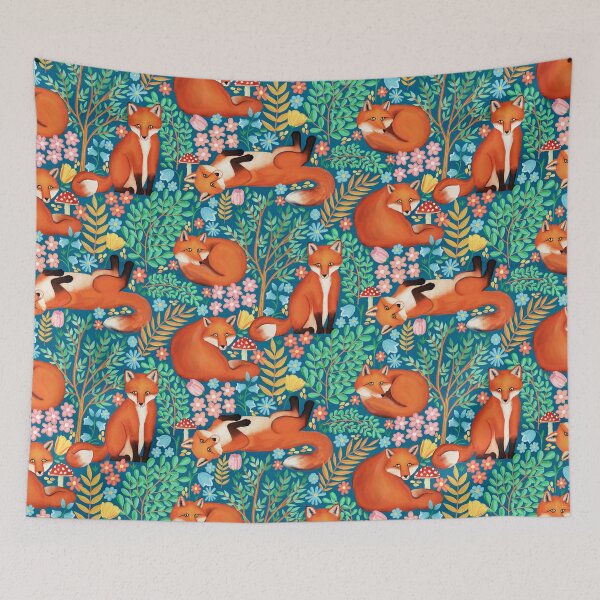 Item preview, Little Foxes in a Fantasy Forest designed and sold by Tangerine-Tane.
