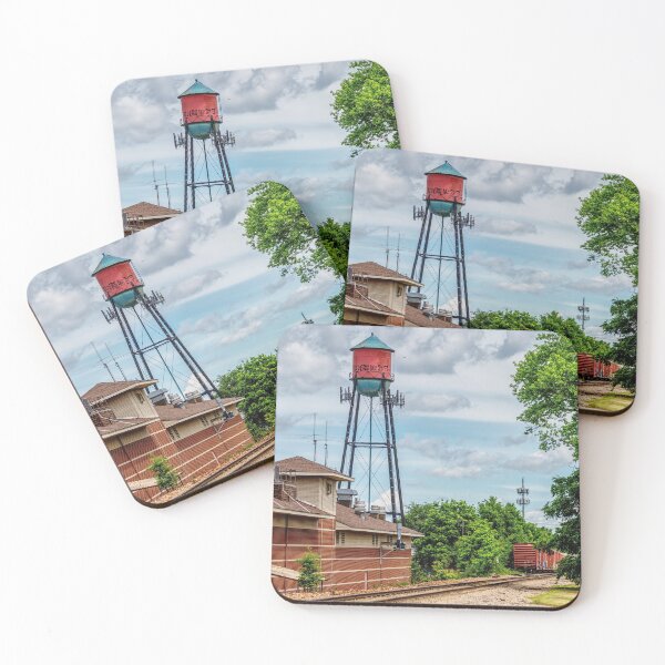 Item preview, Urban Water Tower And Train Tracks designed and sold by mljdwhite.