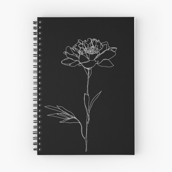 Item preview, Single peony flower illustration - Lorna Black designed and sold by TheColourStudy.