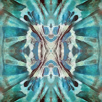 Artwork thumbnail, Abstract turquoise-black pattern by EnfinityDesign