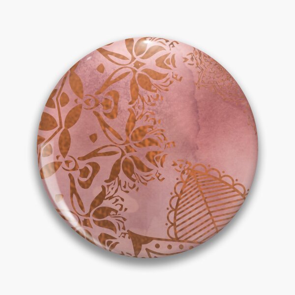Item preview, pink abstract watercolor mandala pattern designed and sold by NelBo.