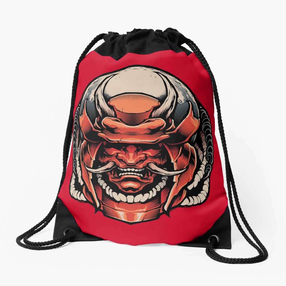 HANNYA SAMURAI DEMON Drawstring Bag