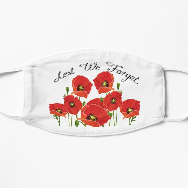 Poppy Day | Rememberance Sunday | Poppies Flat Mask