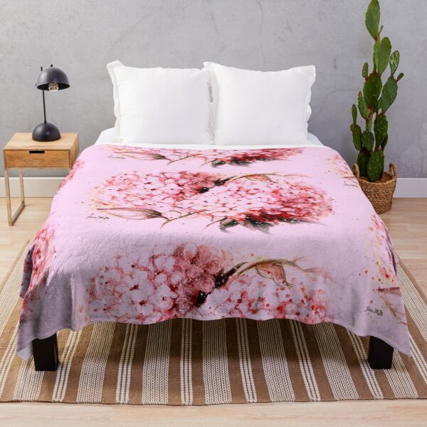 Artikelvorschau, Hortensie Aquarellmalerei zart pink und Weiß entworfen und verkauft von GittaG74.