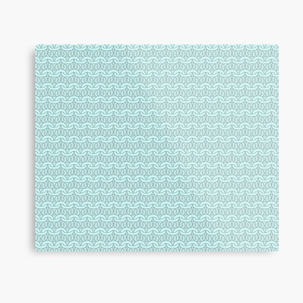 Seafoam Garter Stitch Metal Print