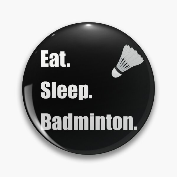 Item preview, Eat Sleep Badminton with shuttlecock in white designed and sold by ToriaScarlett.