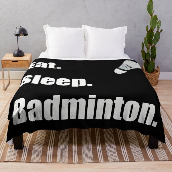 Item preview, Eat Sleep Badminton with shuttlecock in white designed and sold by ToriaScarlett.