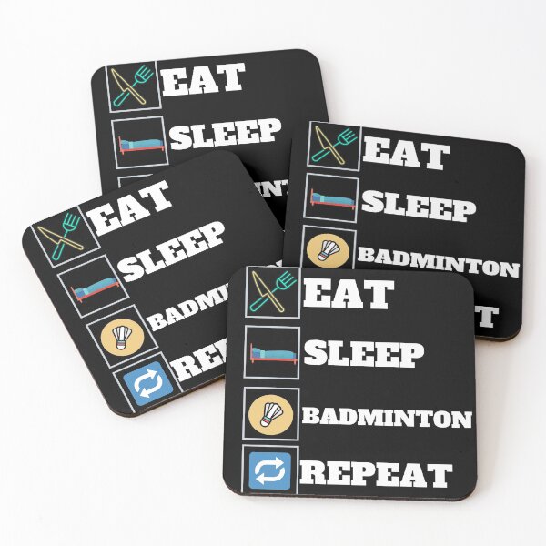 Item preview, Eat Sleep Badminton Repeat designed and sold by Quadghouls.