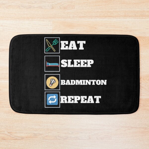 Item preview, Eat Sleep Badminton Repeat designed and sold by Quadghouls.