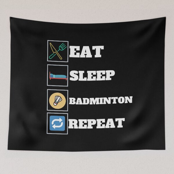Item preview, Eat Sleep Badminton Repeat designed and sold by Quadghouls.