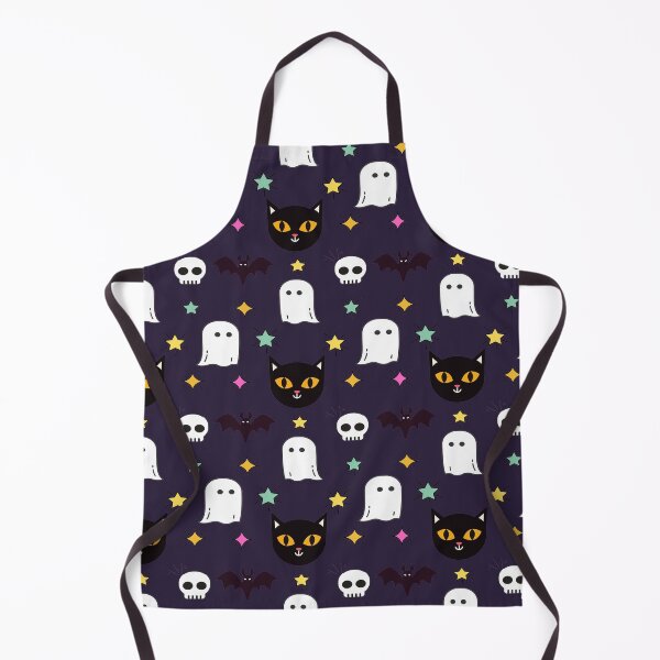 Item preview, Ghost Cat Bat Skeleton Head Halloween Pattern designed and sold by YueHeng Creates ⭐⭐⭐⭐⭐.