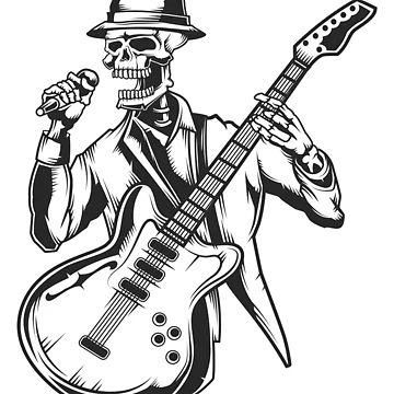 Artwork thumbnail, Skeleton Singer by JTS STORE
