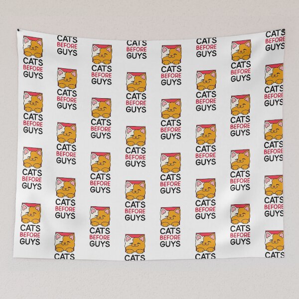 Item preview, Cats before Guys funny Tshirt for girls designed and sold by Happy-PrintZ.