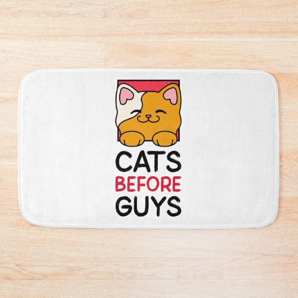 Item preview, Cats before Guys funny Tshirt for girls designed and sold by Happy-PrintZ.
