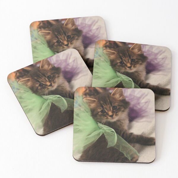 Item preview, Elton the tabby kitten in green tutu designed and sold by MagicalBrtakins.