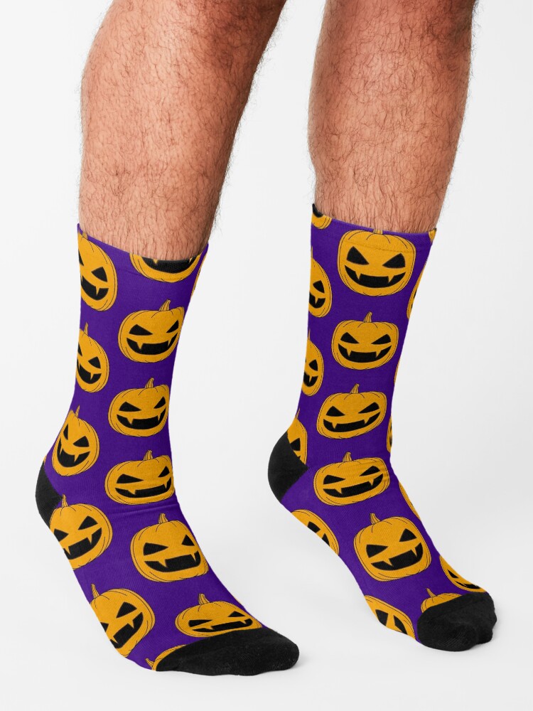 Alternate view of Halloween - Jack o lantern Orange Socks