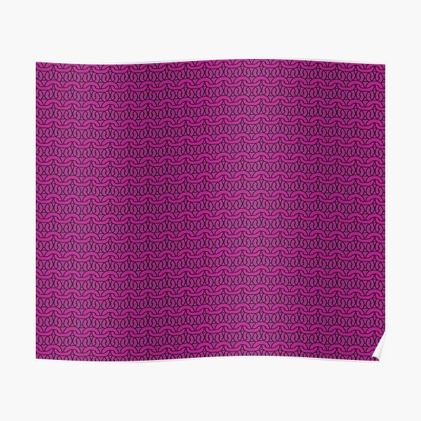 Magenta Garter Stitch Poster
