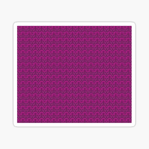 Magenta Garter Stitch Sticker