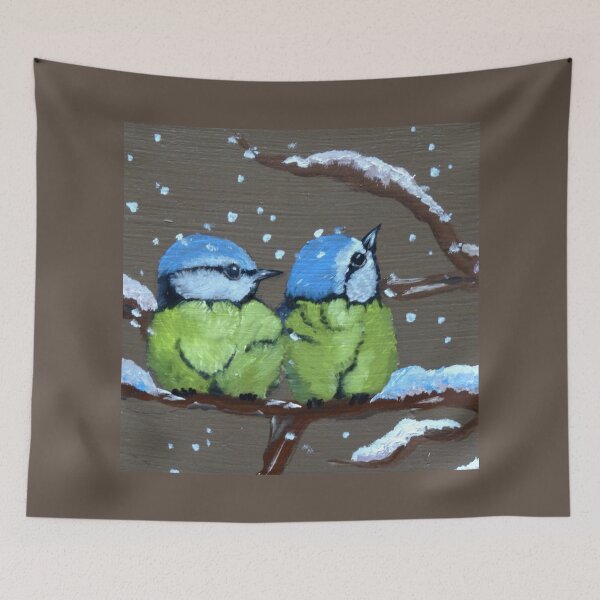Item preview, Eurasian Blue Tit, A Chickadee, A Blue Tit Bird, Tweeti Birds in the Winter designed and sold by DiensDesign.