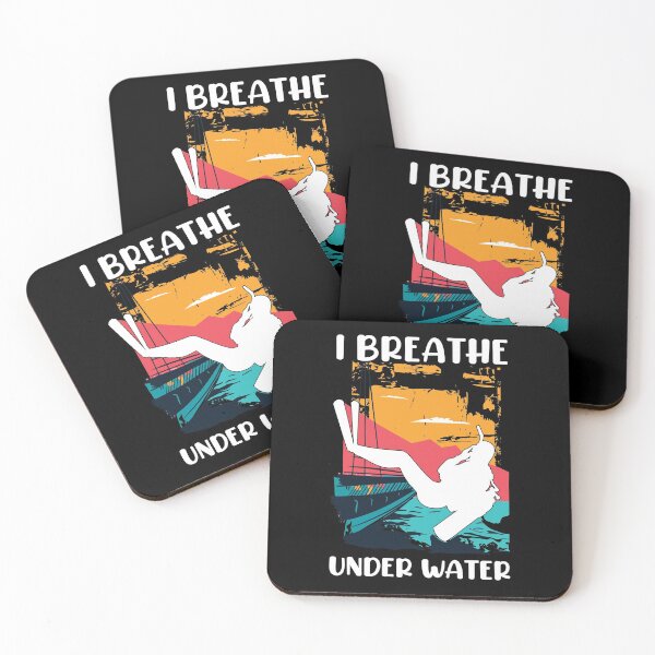 Item preview, I Breathe Under Water Scuba Diving Design Art Funny Diver Gift designed and sold by Anushka-art.