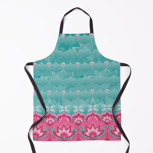 Item preview, Pink and Turquoise oriental print designed and sold by Caroline Swart.