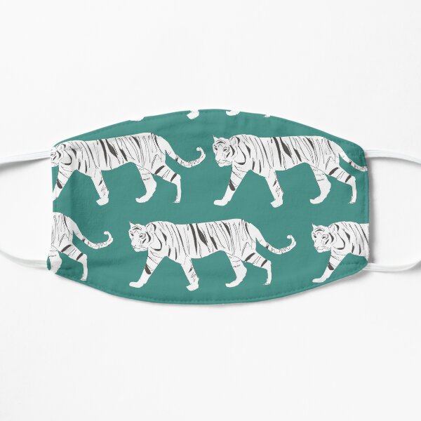 Tiger Print Teal Small Mask