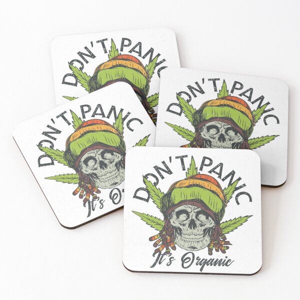 Item preview, Rasta Skull Art Don't Panic designed and sold by JTS STORE.