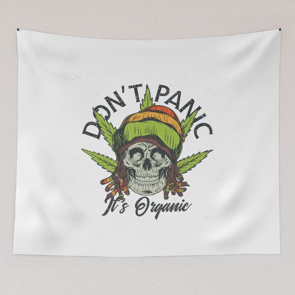 Item preview, Rasta Skull Art Don't Panic designed and sold by JTS STORE.