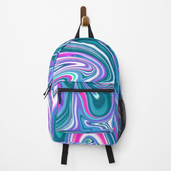 Aperçu de l'œuvre Marbre psychédélique magenta turquoise créée et vendue par AbstractKoala.