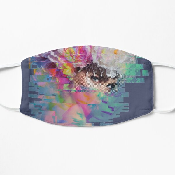 Girl with flowers in her hair Mask