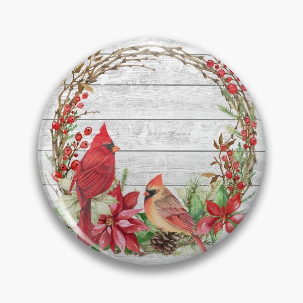 Item preview, Cardinal Christmas Wreath 1 designed and sold by Jean Plout.