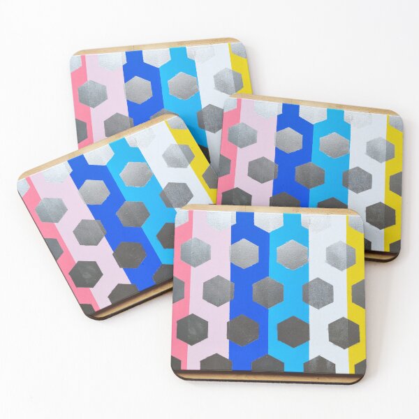 Item preview, Silver Hexagons designed and sold by CanvasByKevin.