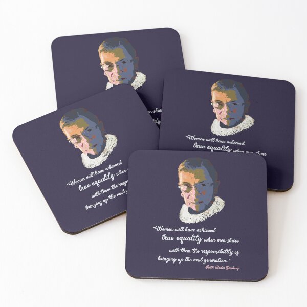 Item preview, True Equality - Ruth Bader Ginsburg quote - Ruth Bader Ginsburg portrait - Feminist Art. designed and sold by FanitsaArt.
