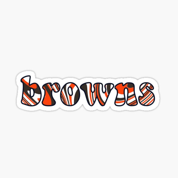 Retro Distressed Brownie Helmet - Cleveland Browns - Sticker