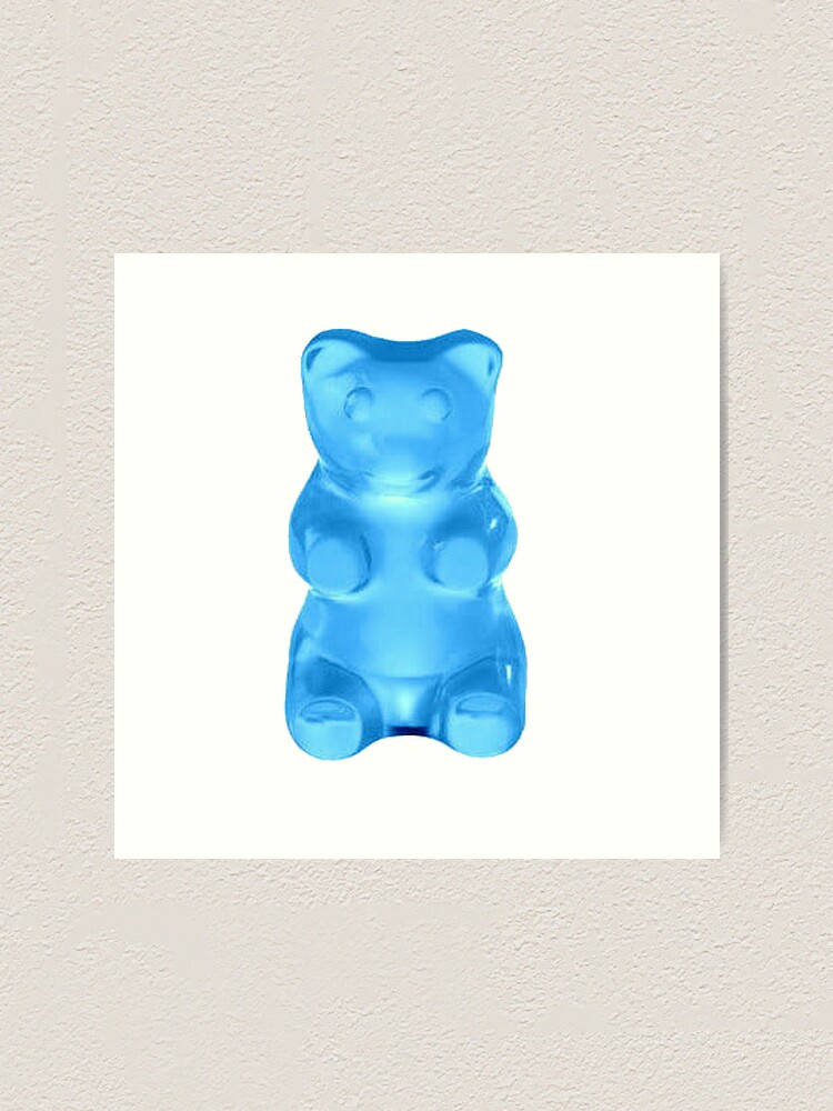 “Blue Aesthetic Cute Gummy Bear” Art Print by hubbydazzle | Redbubble