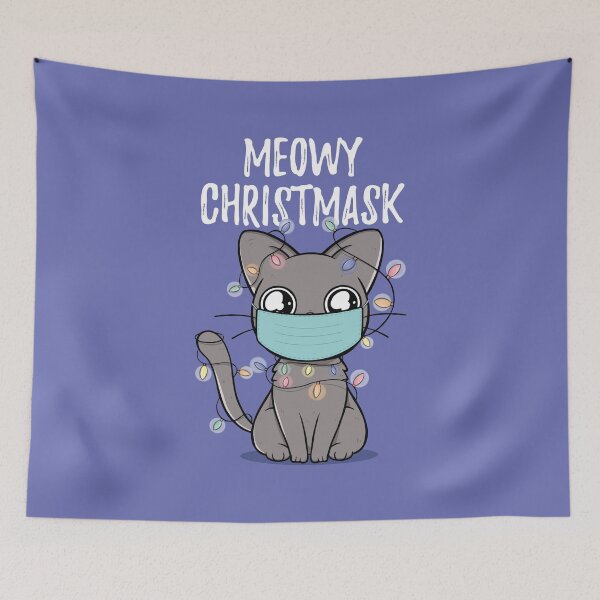 Item preview, Meowy Christmask Cute Christmas Cat designed and sold by CrystalCrush.