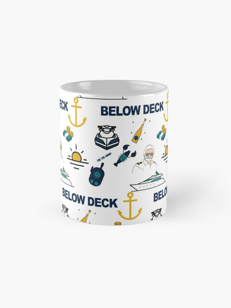 Thumbnail 4 of 6, Coffee Mug, Below Deck Illustration Pattern designed and sold by Basic  Beach.