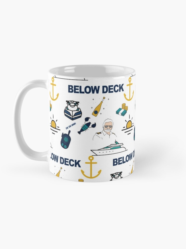 Thumbnail 3 of 6, Coffee Mug, Below Deck Illustration Pattern designed and sold by Basic Beach.