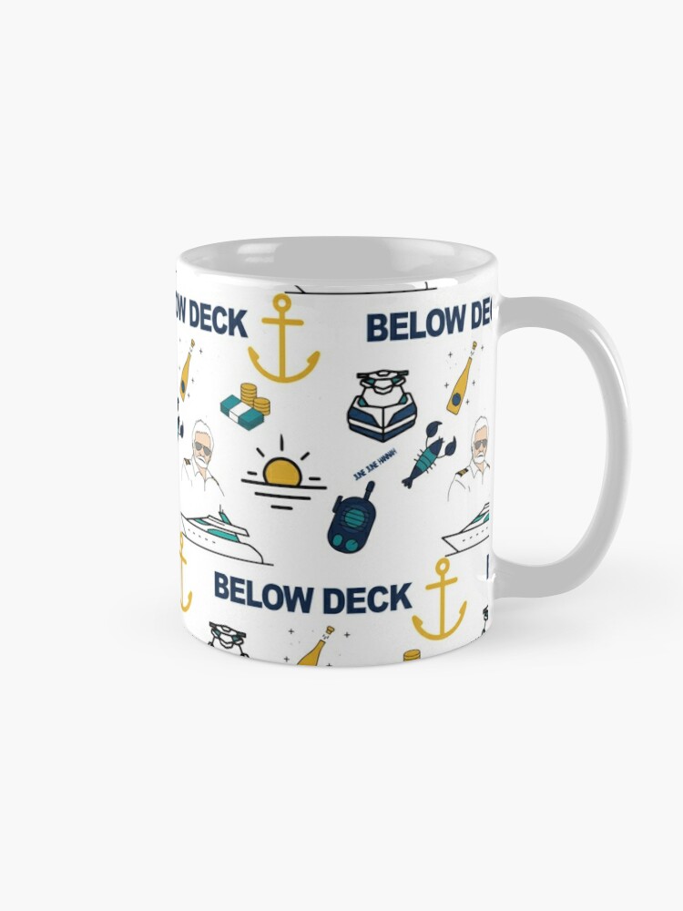 Thumbnail 5 of 6, Coffee Mug, Below Deck Illustration Pattern designed and sold by Basic  Beach.