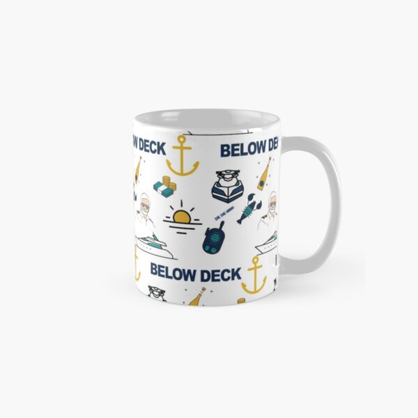 Below Deck Illustration Pattern Classic Mug