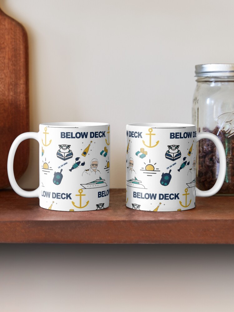 Thumbnail 2 of 6, Coffee Mug, Below Deck Illustration Pattern designed and sold by Basic Beach.