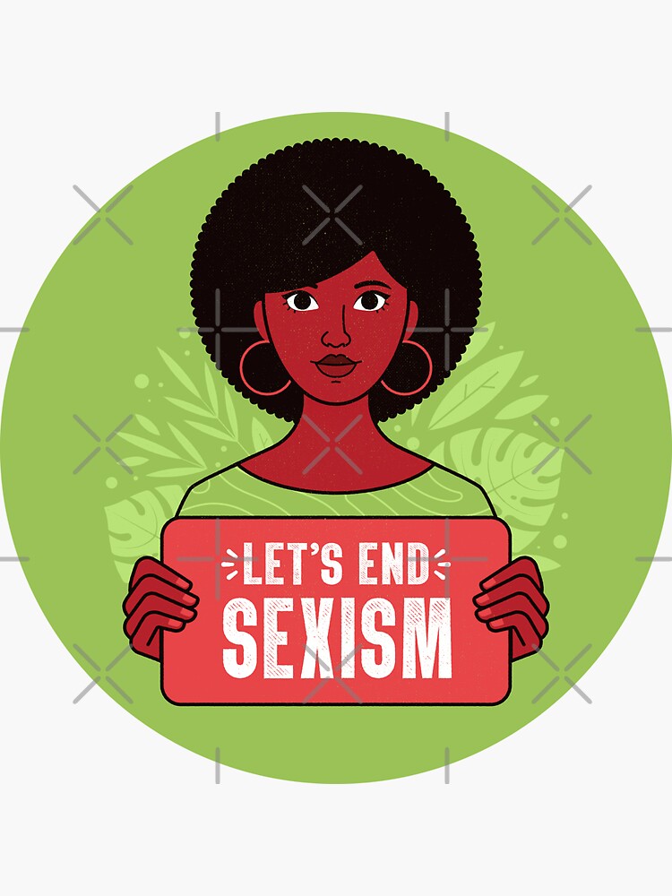 Intersectional Feminist Art Lets End Sexism Sticker By Avantgirl Redbubble 0946